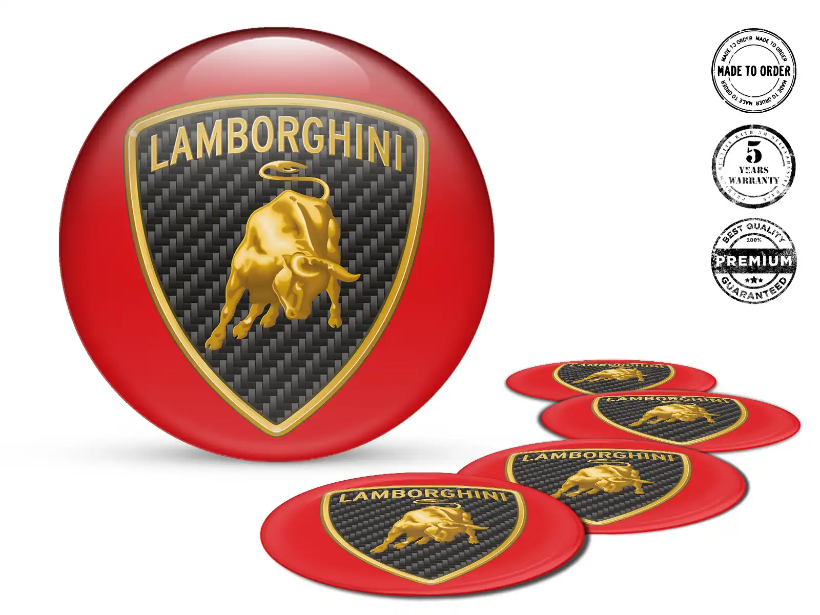 Lamborghini Dome-Sticker-Logo Premium Silikon-Design